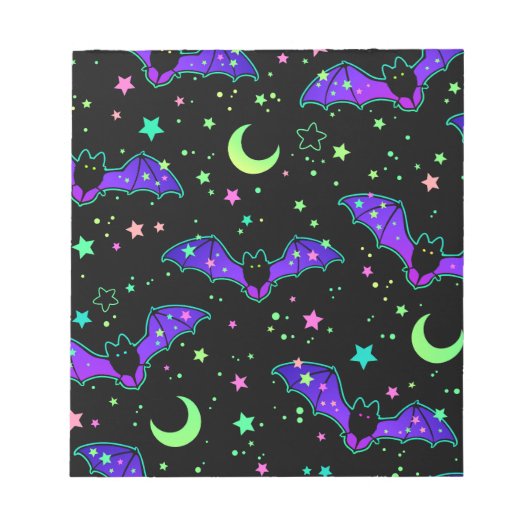 Bloc-note Notepad - "Purple Bats" (Devant)