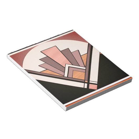 Bloc-note Notepad - Sangria Art Deco Fan Design (Incliné)