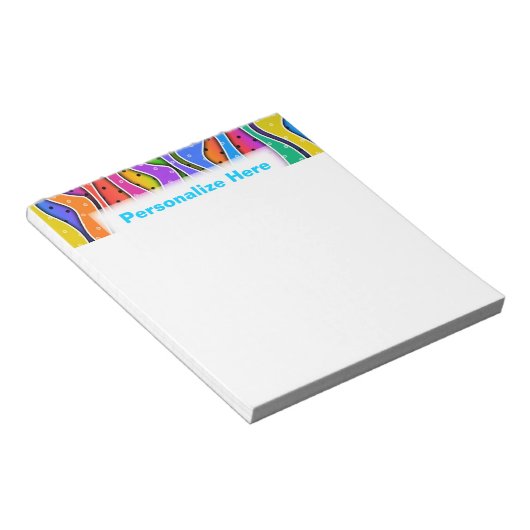 Bloc-note NOTEPAD STRIPES RAINBOW personnalisables (Incliné)
