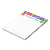 Bloc-note NOTEPAD STRIPES RAINBOW personnalisables (Tourné)