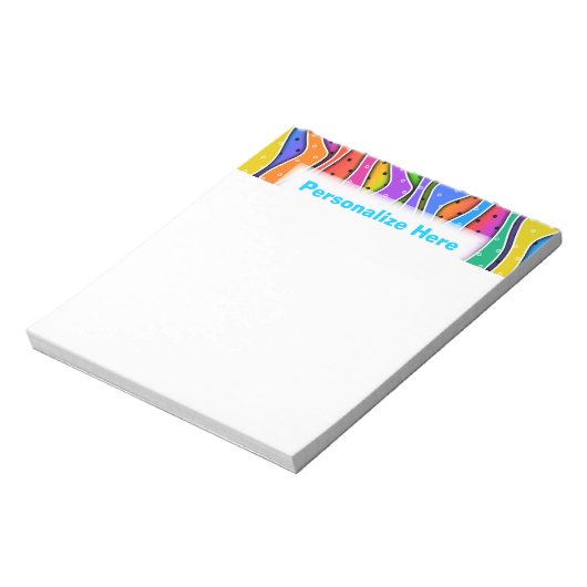 Bloc-note NOTEPAD STRIPES RAINBOW personnalisables (Tourné)