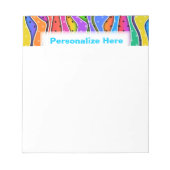 Bloc-note NOTEPAD STRIPES RAINBOW personnalisables (Devant)