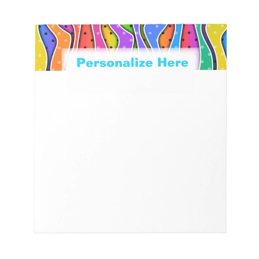 Bloc-note NOTEPAD STRIPES RAINBOW personnalisables (Devant)