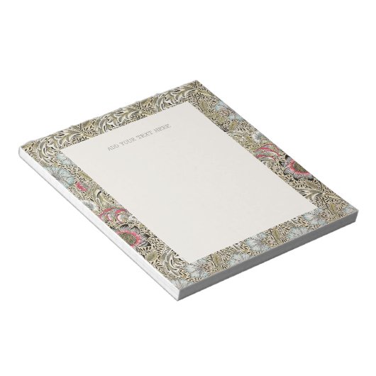 BLOC-NOTE NOTEPAD : WILLIAM MORRIS : CORNCOCKLE (Incliné)