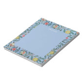 BLOC-NOTE NOTEPAD : WILLIAM MORRIS : "POMEGRANATES BLEU" (Tourné)