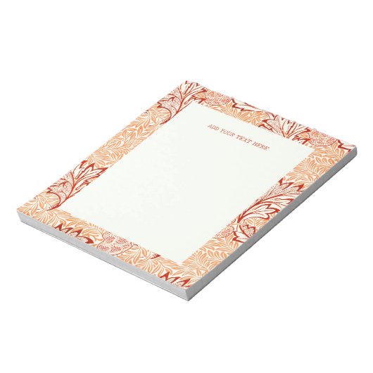 BLOC-NOTE NOTEPAD : WILLIAM MORRIS : POMME (Tourné)