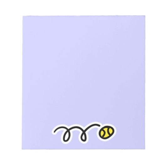 Bloc-note Notepad with cute tennis ball design (Devant)
