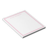 Bloc-note Notepadq rose minimaliste (Incliné)