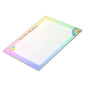 Bloc-note Notepads arc-en-ciel Boho personnalisé (Incliné)