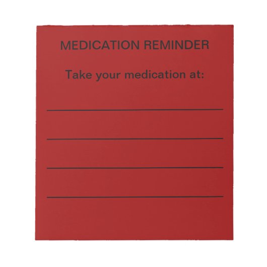 Bloc-note Notepads de rappel de médicaments (Devant)