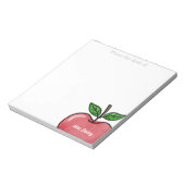 Bloc-note Notepads d'enseignant personnalisé Pomme rouge (Tourné)