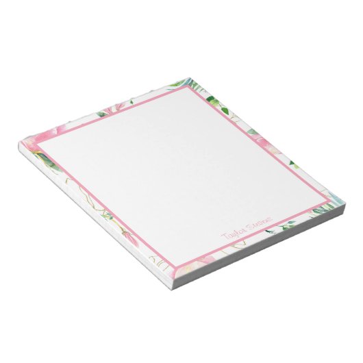 Bloc-note Notepads floraux personnalisés (Incliné)