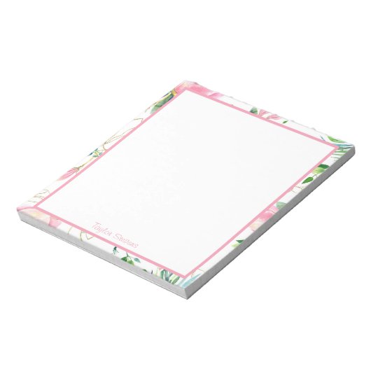 Bloc-note Notepads floraux personnalisés (Tourné)