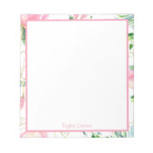 Bloc-note Notepads floraux personnalisés (Devant)