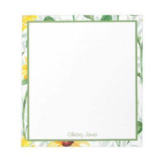 Bloc-note Notepads floraux personnalisés