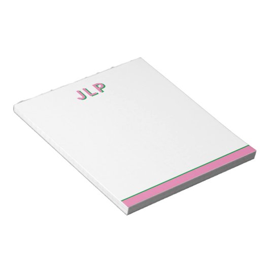 Bloc-note Notepads initiaux personnalisés Preppy (Incliné)