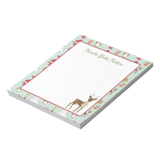 Bloc-note Notepads Linked Reindeer de Noël (Tourné)