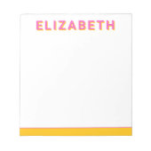 Bloc-note Notepads modernes personnalisés Preppy (Devant)