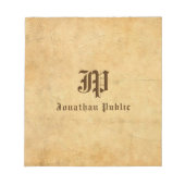 Bloc-note Notepads Monogramme Nom du texte du script Personn (Devant)