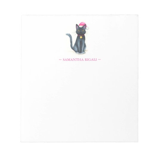 Bloc-note Notepads Noël Chat Noir (Devant)