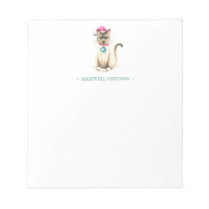 Bloc-note Notepads Noël Chat Siamais