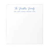 Bloc-note Notepads personnalisés simples pour les familles (Devant)