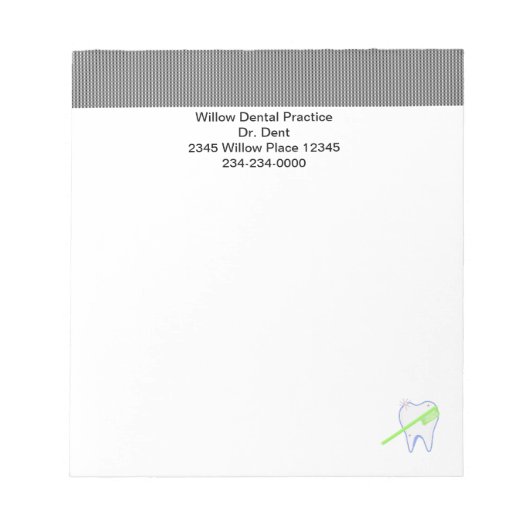 Bloc-note Notepads pour dentistes (Devant)