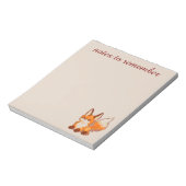 Bloc-note Notes à prendre en charge, Fox, (Tourné)