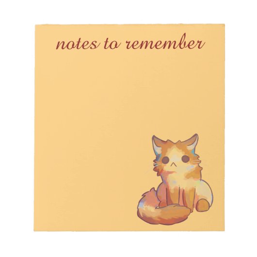 Bloc-note Notes à retenir, Chat, chaton, chatte (Devant)