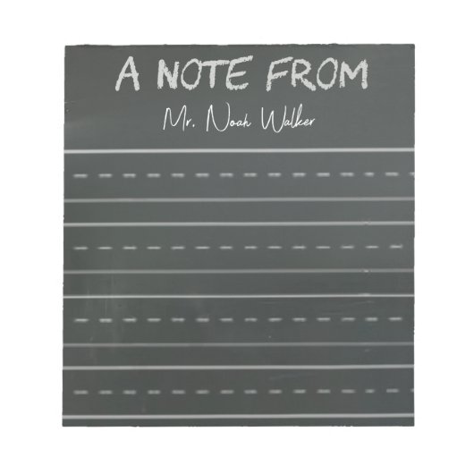 Bloc-note Notes à thème tableau noir (Devant)