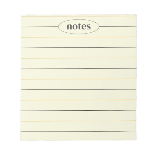 Bloc-note Notes beiges Stationique et moderne (Devant)