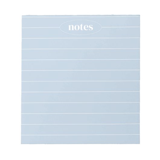 Bloc-note Notes Bleues Élégance et modernité (Devant)