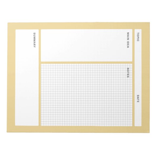 Bloc-note Notes Cornell (Graphique) (Devant)