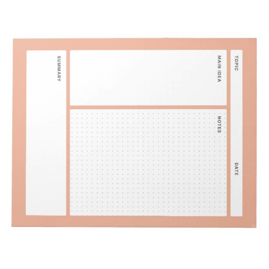 Bloc-note Notes Cornell (point) (Devant)