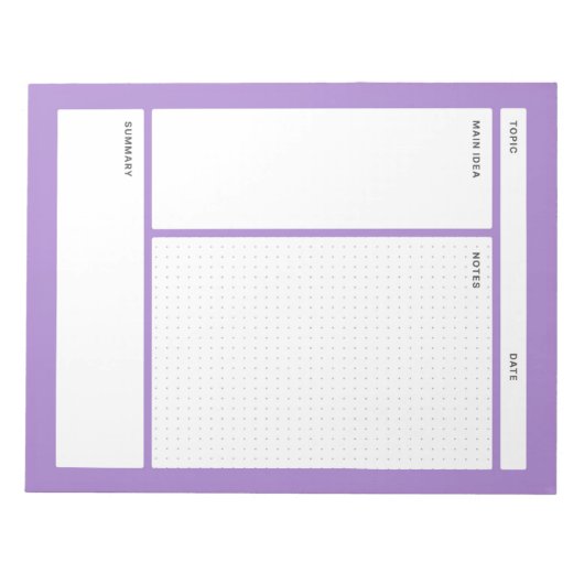 Bloc-note Notes Cornell (point) (Devant)