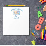 Bloc-note Notes d'amour personnalisées pour le déjeuner à l'<br><div class="desc">Déjeuner personnalisé Note d'amour Bloc-notes Voulez-vous que votre enfant sache qu'il vous manque pendant la journée? Votre enfant a-t-il de l'anxiété liée à la séparation, ou vous manque-t-il tout au long de la journée? Ces notes d'amour pour le déjeuner sont une excellente façon de faire savoir à votre personne spéciale...</div>