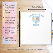 Bloc-note Notes d'amour personnalisées pour le déjeuner à l'