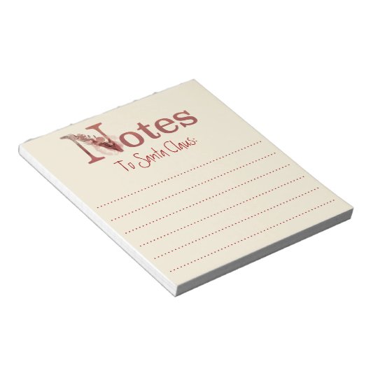 Bloc-note Notes d'aquarelle au Père Noël (Incliné)