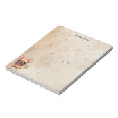 Bloc-note Notes de chien de compagnie animal bouledogue fran (Tourné)