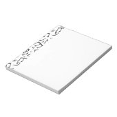 Bloc-note Notes de danse en noir et blanc (Tourné)