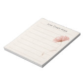 Bloc-note Notes de fleur rose d'amour de rêve (Tourné)