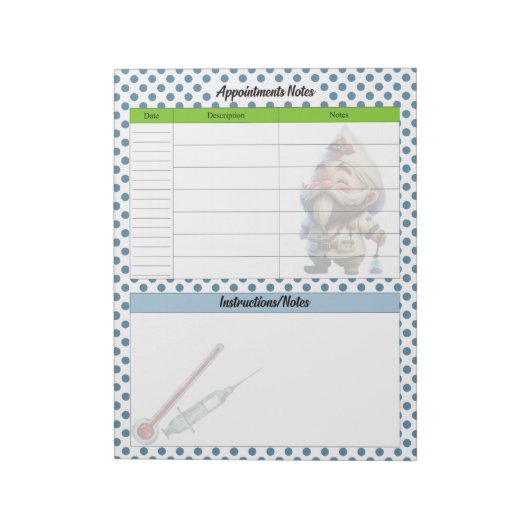 Bloc-note Notes de Gnome du médecin migre (Tourné)