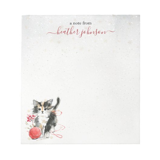 Bloc-note Notes de Hearthlight Hiver Kit Chaton Personnalisé (Devant)