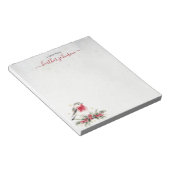 Bloc-note Notes de Hearthlight Robin d'hiver Personnalisé (Incliné)