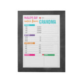 Bloc-note Notes de la garde de jour pour bébé personnalisée (Tourné)