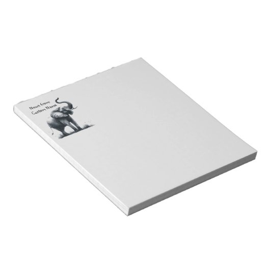 Bloc-note Notes De L'Aquarelle Elephant Raisonné Trunk Art (Incliné)