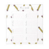 Bloc-note Notes de l'enseignant, Notes de crayon, Notes de l (Devant)