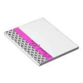 Bloc-note Notes de Merci Damas noir et rose (Incliné)