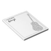 Bloc-note Notes de musique de guitare (Incliné)
