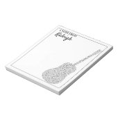 Bloc-note Notes de musique de guitare (Tourné)